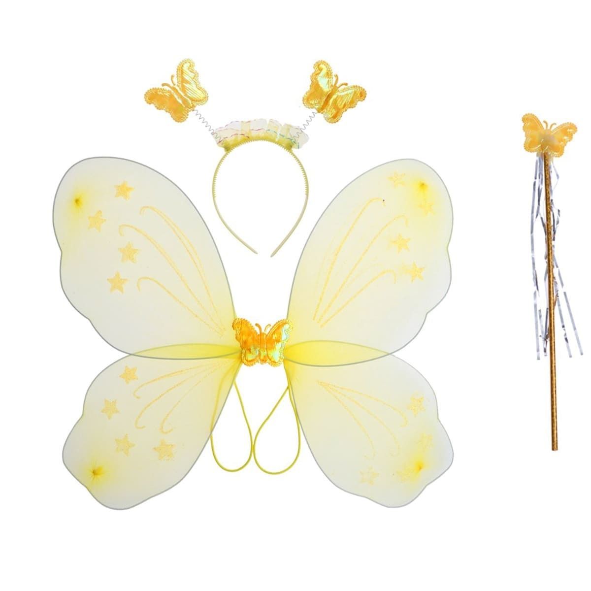 FANTASIA BORBOLETA ASA TIARA VARINHA LISA